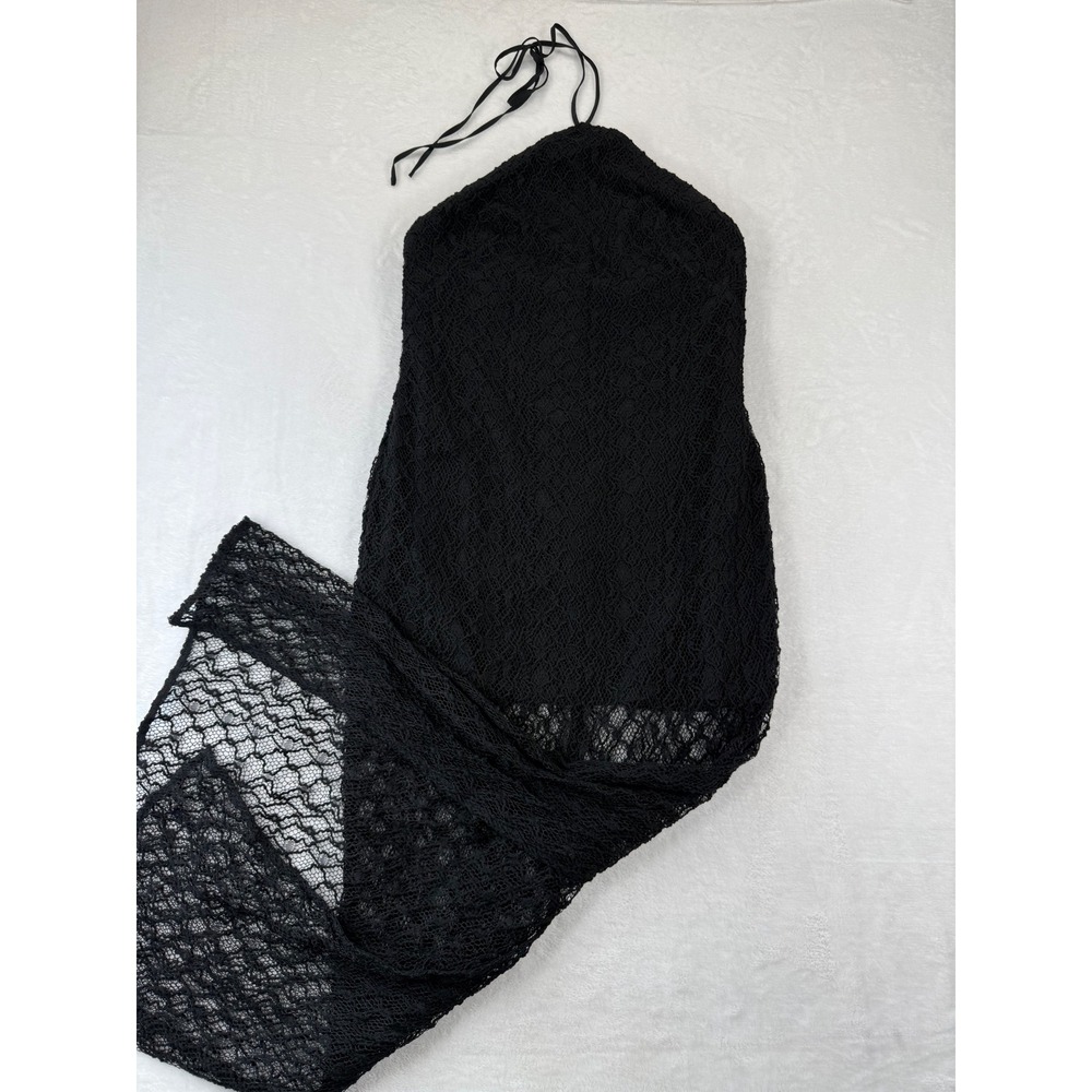 Camilla and Marc Eros Black Lace Halter Midi Dress Womens Size US 6